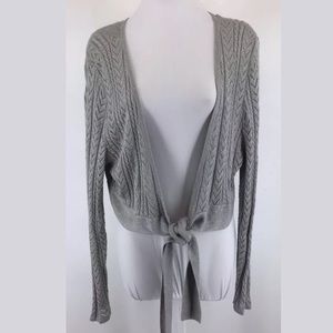 Lane Bryant Metallic Front Tie Bolero Sweater